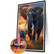 Load image into Gallery viewer, Diamond Painting - Full Round - Elephant in grassland (40*60CM)
