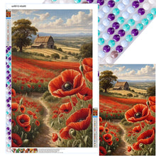 Load image into Gallery viewer, Diamond Painting - Full Round - Poppy flower house (40*60CM)
