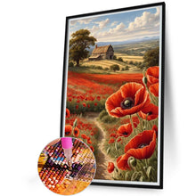 Load image into Gallery viewer, Diamond Painting - Full Round - Poppy flower house (40*60CM)
