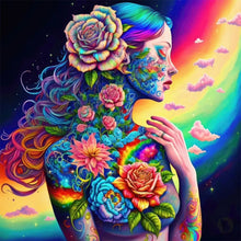Load image into Gallery viewer, AB Diamond Painting - Full Round - Rainbow nature goddess (40*40CM)
