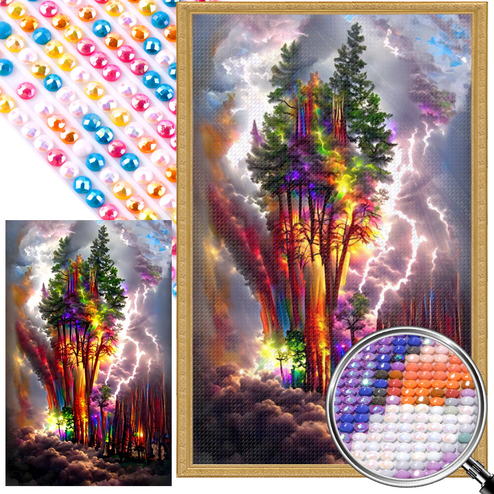 AB Diamond Painting - Full Round - Colorful Forest Scenery (50*80CM)