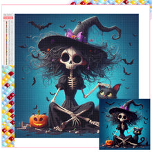 Load image into Gallery viewer, Diamond Painting - Full Square - Halloween Skeleton Witch (30*30CM)
