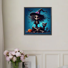 Load image into Gallery viewer, Diamond Painting - Full Square - Halloween Skeleton Witch (30*30CM)
