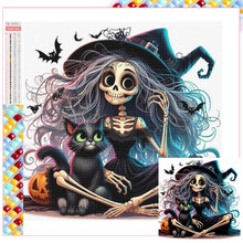 Load image into Gallery viewer, Diamond Painting - Full Square - Halloween Skeleton Witch (30*30CM)
