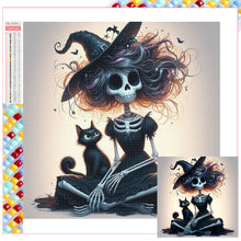 Load image into Gallery viewer, Diamond Painting - Full Square - Halloween Skeleton Witch (30*30CM)
