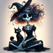 Load image into Gallery viewer, Diamond Painting - Full Square - Halloween Skeleton Witch (30*30CM)
