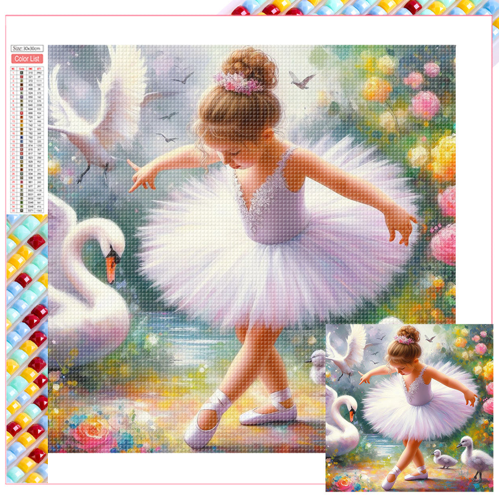 Diamond Painting - Full Square - Little Swan (30*30CM)