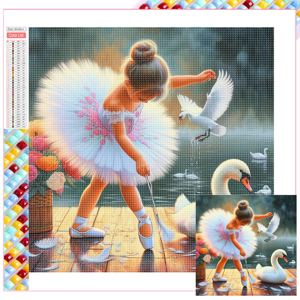 Diamond Painting - Full Square - Little Swan (30*30CM)