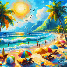 Load image into Gallery viewer, Diamond Painting - Full Round - Beach by the Sea (30*30CM)
