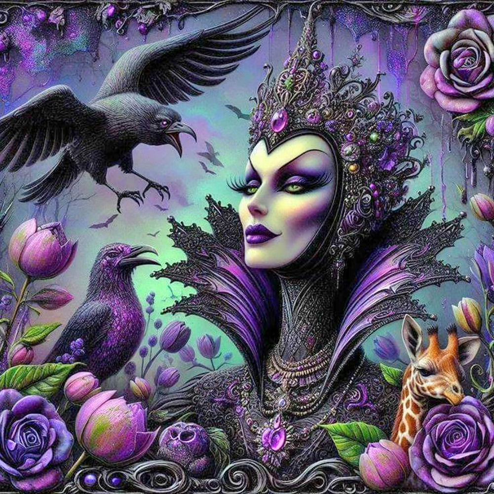 Diamond Painting - Full Round - Purple Dark Queen (40*40CM)