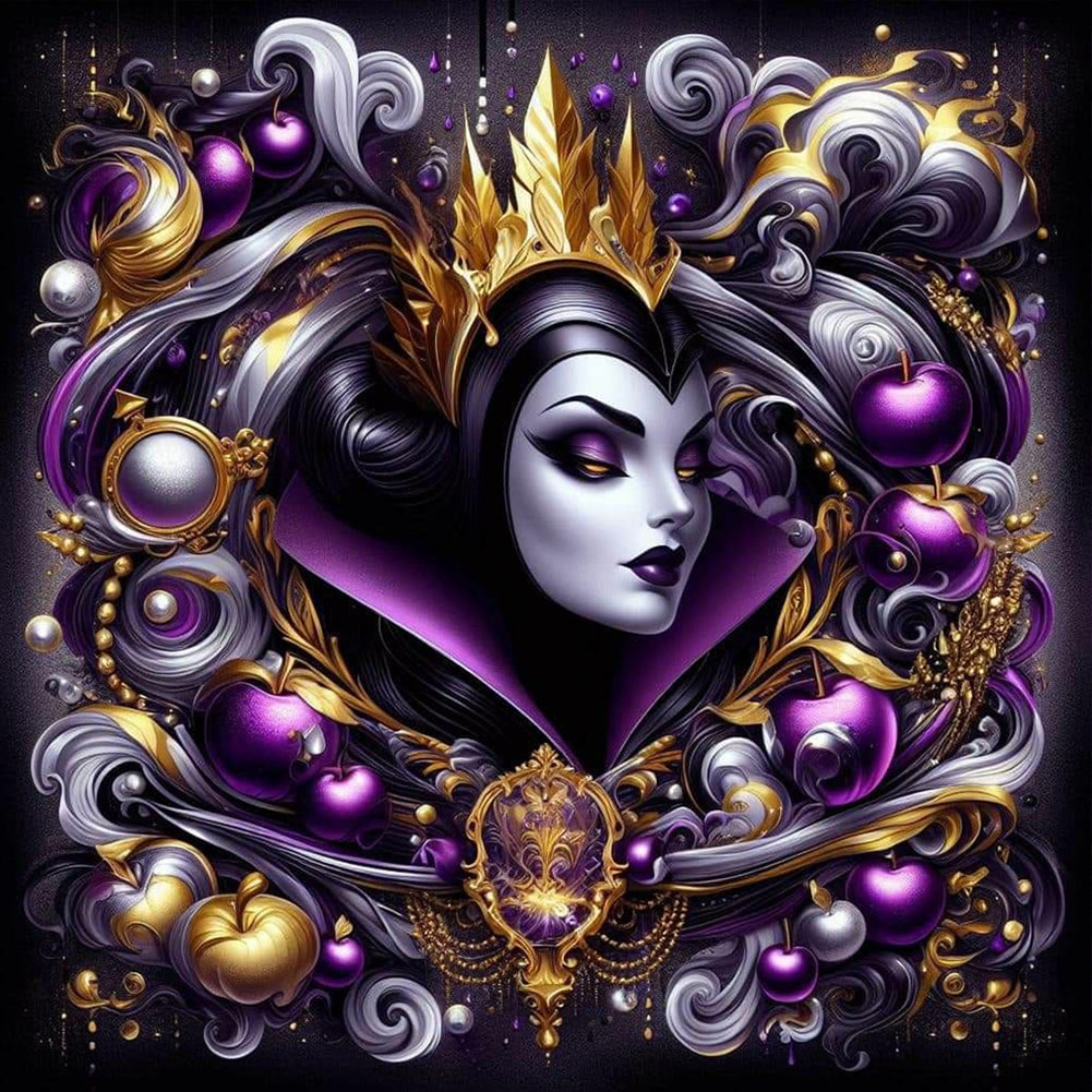 Diamond Painting - Full Round - Poison Queen and Purple Apple (40*40CM)