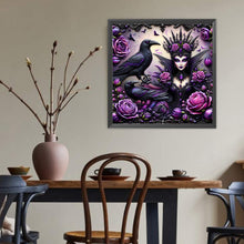 Load image into Gallery viewer, Diamond Painting - Full Round - Dark Queen and Purple Rose (40*40CM)
