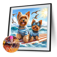 Load image into Gallery viewer, Diamond Painting - Full Round - Two Surfing Puppies (30*30CM)
