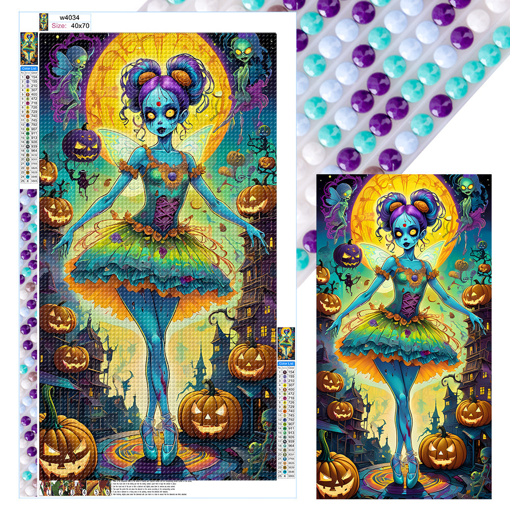 Diamond Painting - Full Round - Horror Ballet Girl Halloween (40*70CM)