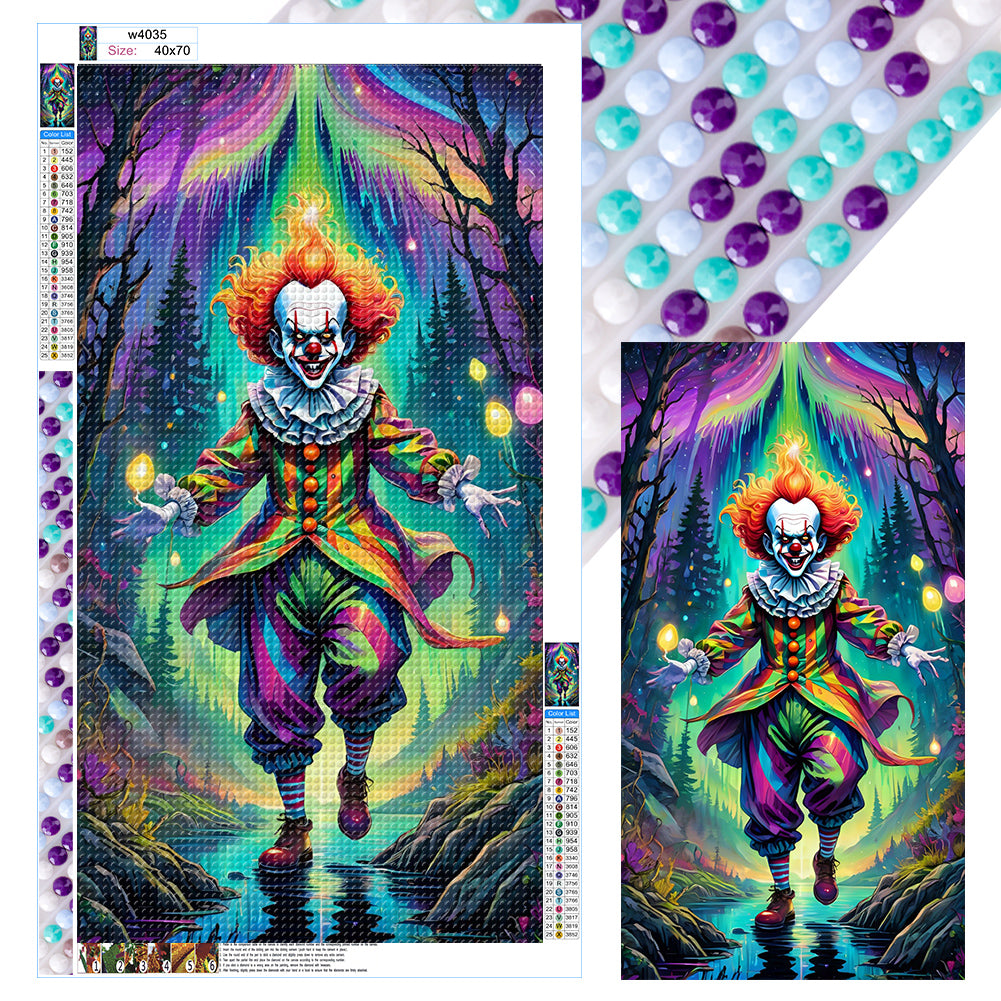 Diamond Painting - Full Round - Horror Clown Halloween (40*70CM)