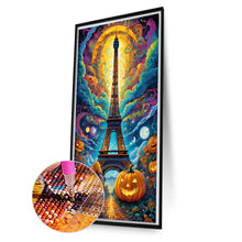 Load image into Gallery viewer, Diamond Painting - Full Round - Horror Halloween Under the Paris Tower (40*70CM)
