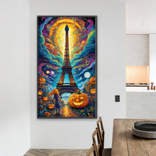 Load image into Gallery viewer, Diamond Painting - Full Round - Horror Halloween Under the Paris Tower (40*70CM)
