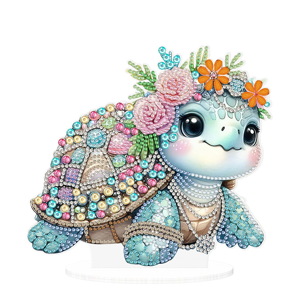 Turtle Acrylic Special Shape Diamond Painting Desktop Decorations for home Decor