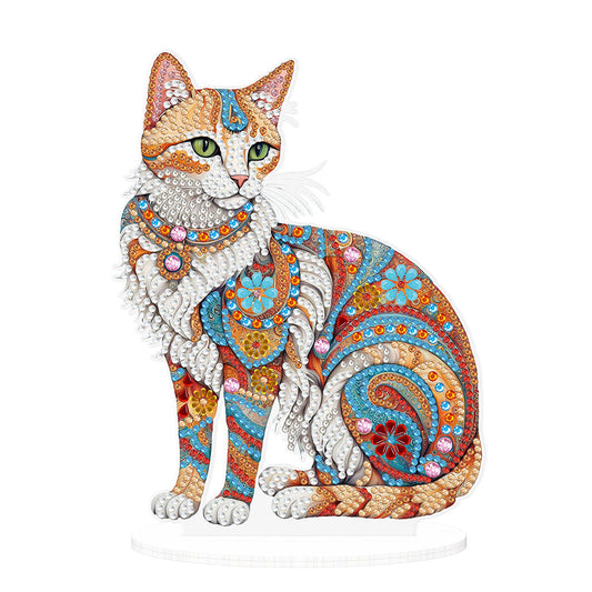 Kitten Acrylic Special Shape Diamond Painting Desktop Decorations for home Decor