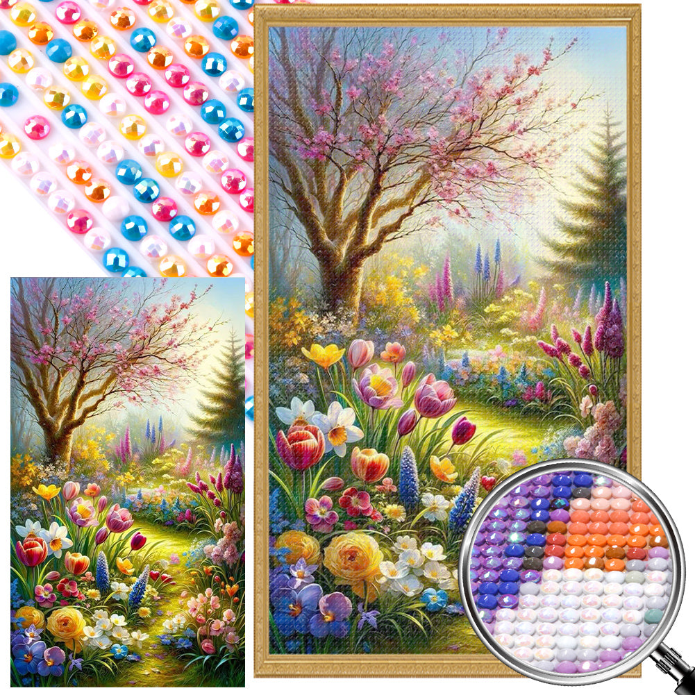 AB Diamond Painting - Full Round - Beautiful scenery in the woods (40*70CM)