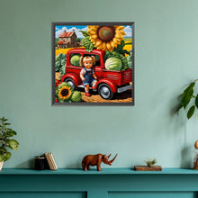 Load image into Gallery viewer, Diamond Painting - Full Round - Sunflower Truck Kid (30*30CM)
