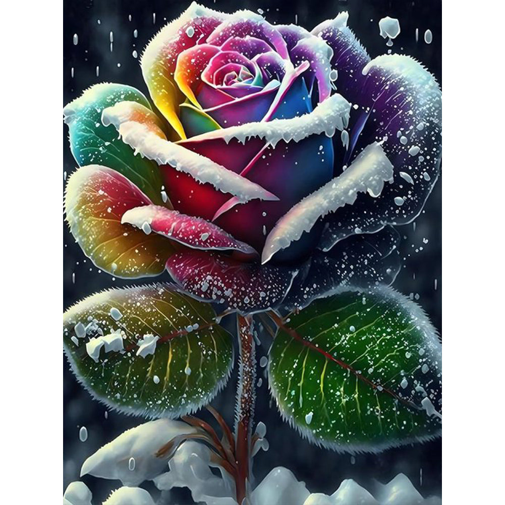 Diamond Painting - Full Round - Snow rose (30*40CM)