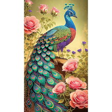 Load image into Gallery viewer, Diamond Painting - Partial Special Shaped - Elegant peacock (40*70CM)
