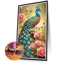 Load image into Gallery viewer, Diamond Painting - Partial Special Shaped - Elegant peacock (40*70CM)
