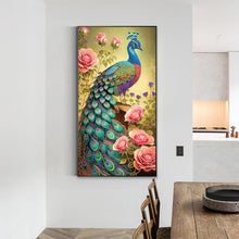 Load image into Gallery viewer, Diamond Painting - Partial Special Shaped - Elegant peacock (40*70CM)
