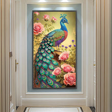 Load image into Gallery viewer, Diamond Painting - Partial Special Shaped - Elegant peacock (40*70CM)
