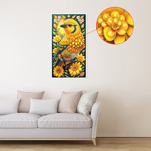 Load image into Gallery viewer, Diamond Painting - Partial Special Shaped - Big yellow bird on the branch (40*70CM)
