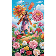 Load image into Gallery viewer, Diamond Painting - Partial Special Shaped - Beautiful windmill (40*70CM)
