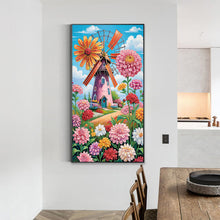 Load image into Gallery viewer, Diamond Painting - Partial Special Shaped - Beautiful windmill (40*70CM)
