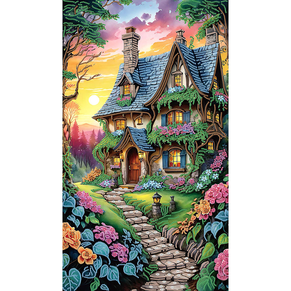 Diamond Painting - Partial Special Shaped - Village house (40*70CM)