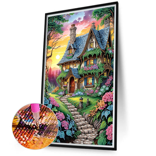 Diamond Painting - Partial Special Shaped - Village house (40*70CM)