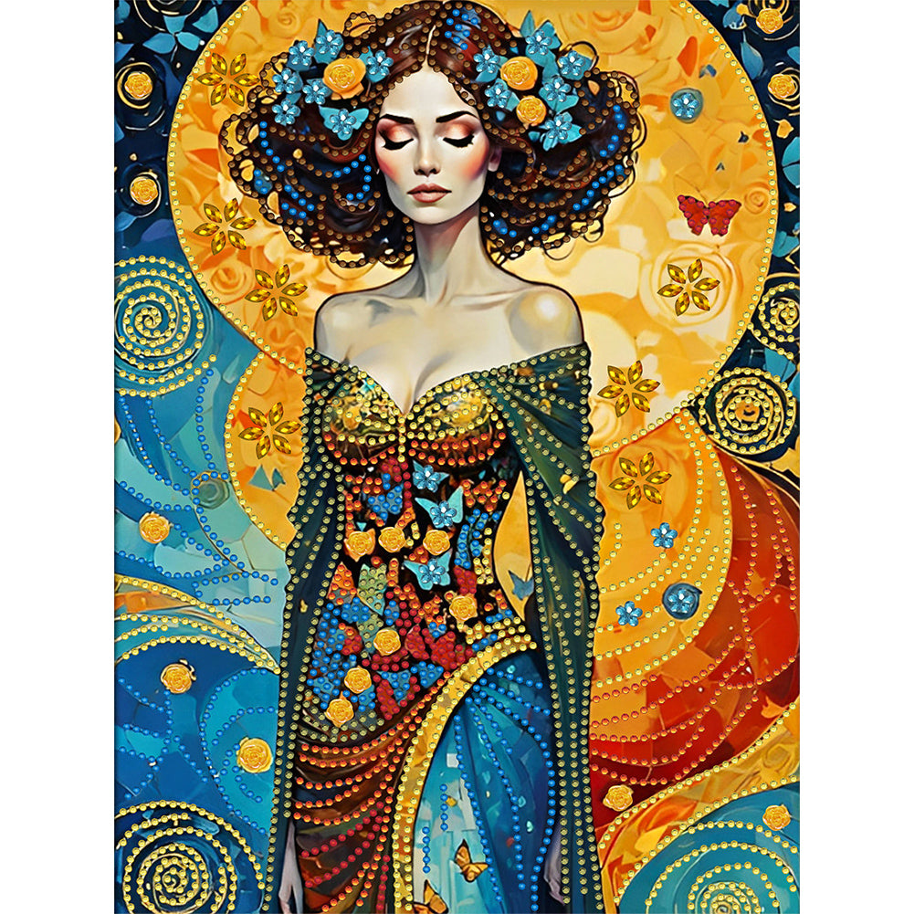 Diamond Painting - Partial Special Shaped - Colorful goddess (30*40CM)
