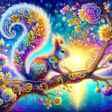 Load image into Gallery viewer, Diamond Painting - Partial Special Shaped - Colorful squirrel (30*30CM)
