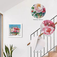 Load image into Gallery viewer, Diamond Painting - Partial Special Shaped - Flower basket bouquet (30*30CM)
