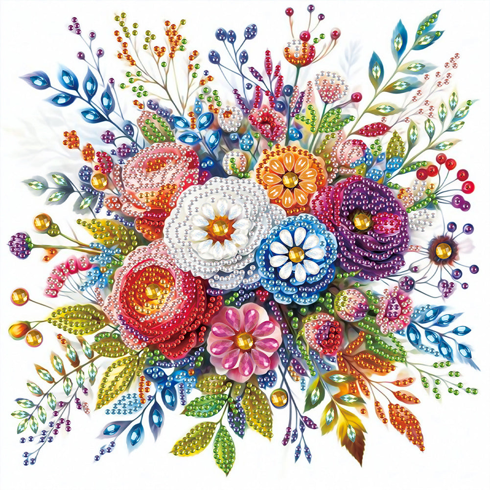 Diamond Painting - Partial Special Shaped - Bouquet (30*30CM)