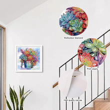 Load image into Gallery viewer, Diamond Painting - Partial Special Shaped - Succulent bouquet (30*30CM)
