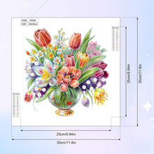 Load image into Gallery viewer, Diamond Painting - Partial Special Shaped - Vase bouquet (30*30CM)

