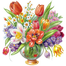 Load image into Gallery viewer, Diamond Painting - Partial Special Shaped - Vase bouquet (30*30CM)
