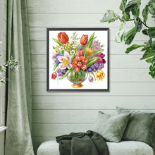 Load image into Gallery viewer, Diamond Painting - Partial Special Shaped - Vase bouquet (30*30CM)
