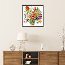 Load image into Gallery viewer, Diamond Painting - Partial Special Shaped - Vase bouquet (30*30CM)
