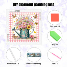 Load image into Gallery viewer, Diamond Painting - Partial Special Shaped - Watering can bouquet (30*30CM)
