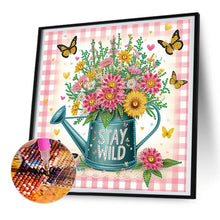 Load image into Gallery viewer, Diamond Painting - Partial Special Shaped - Watering can bouquet (30*30CM)
