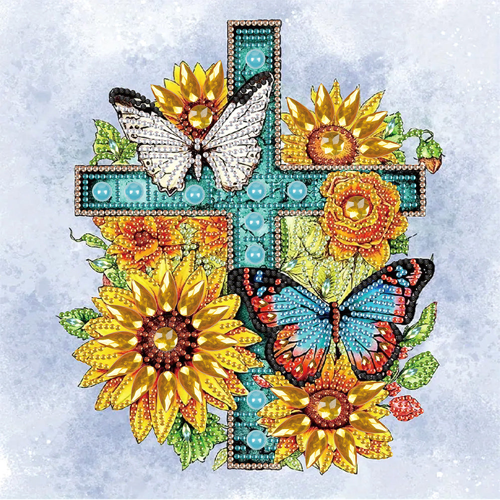 Diamond Painting - Partial Special Shaped - Cross (30*30CM)