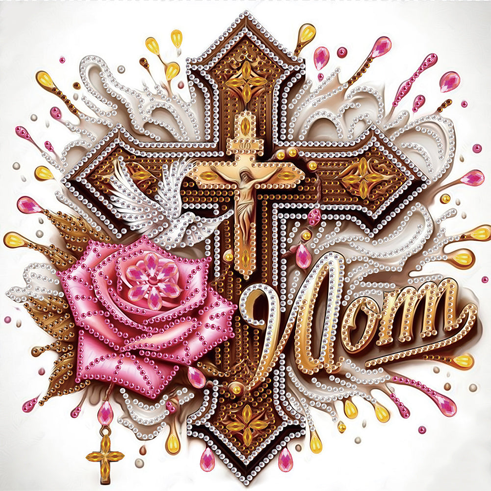 Diamond Painting - Partial Special Shaped - Cross (30*30CM)