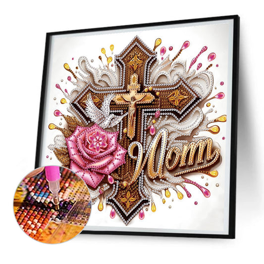 Diamond Painting - Partial Special Shaped - Cross (30*30CM)