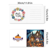 Load image into Gallery viewer, 6Pcs Special Shape Halloween House Diamond Painting Greeting Card Kit for Friend
